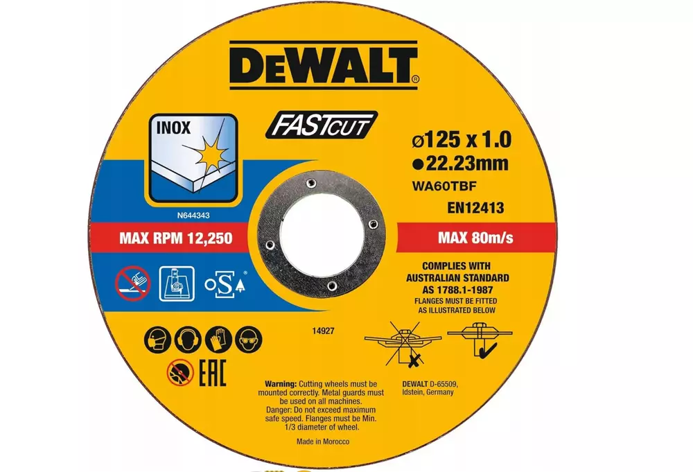 Tarcza tnąca 125x1 Inox Dewalt DT20540 1 szt 1