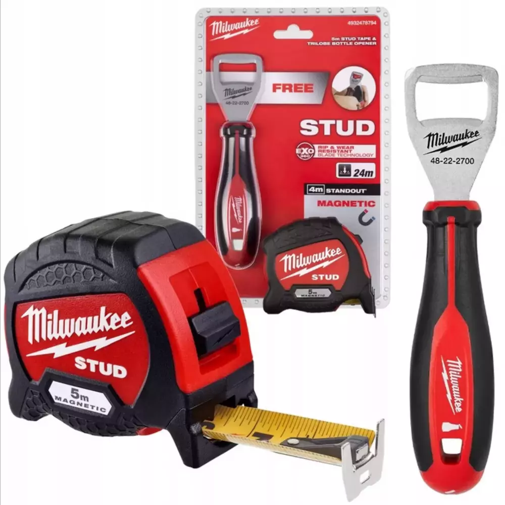 Zestaw miara STUD Tape Measure 5 m + Otwieracz Milwaukee 1