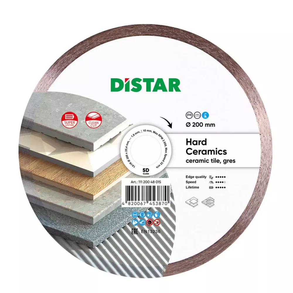 Distar Hard Ceramics 200 mm – tarcza diamentowa do gresu i ceramiki 1