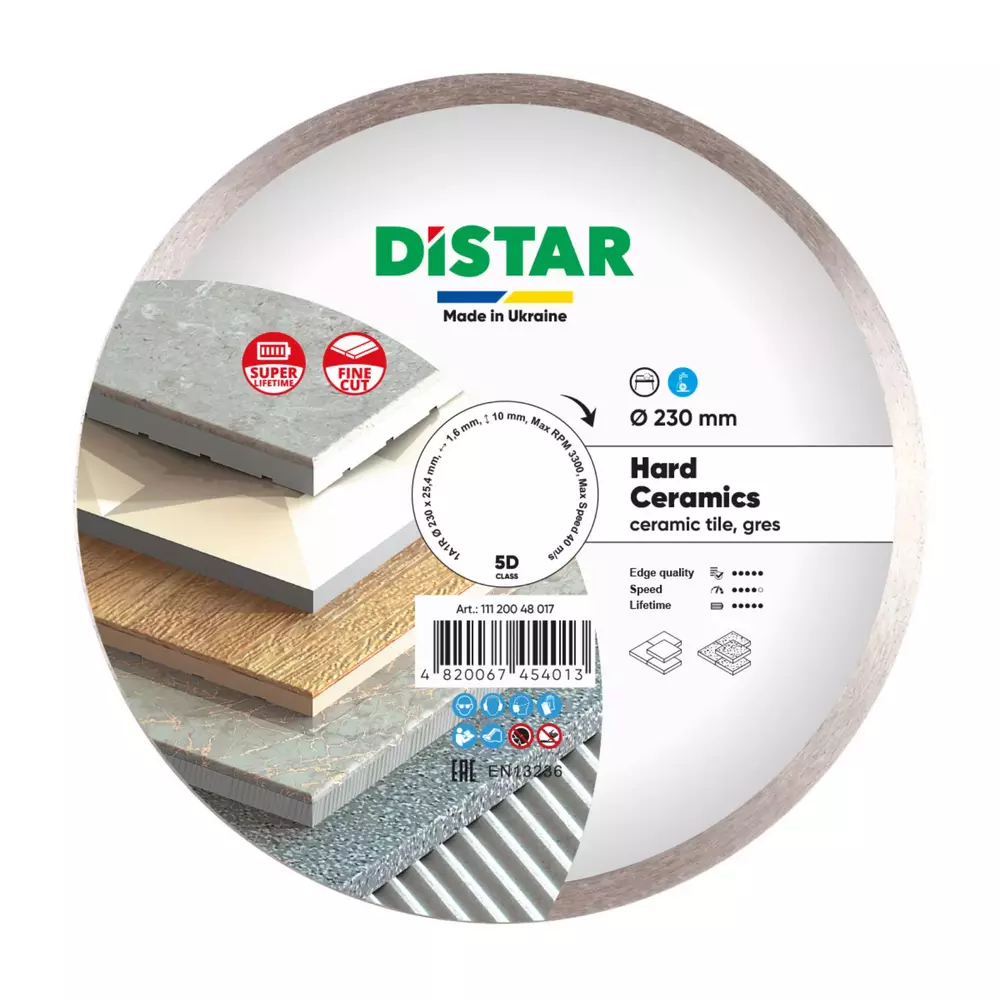 Distar Hard Ceramics 230 mm – tarcza diamentowa do gresu i ceramiki 1