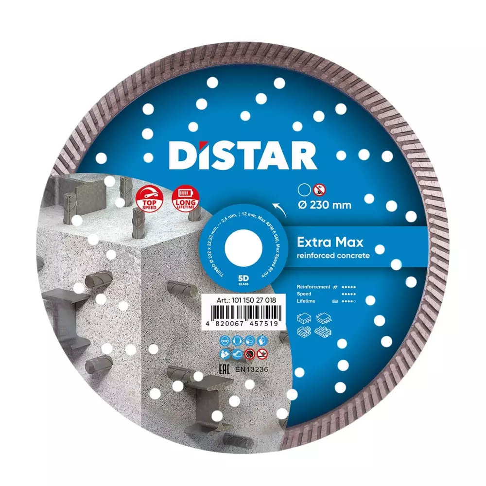 Distar Turbo Extra Max 230 mm – tarcza diamentowa do betonu zbrojonego 1