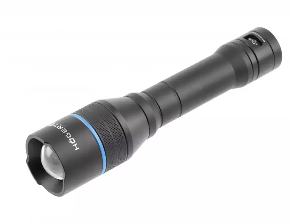Hogert HT1E415 – latarka ręczna LED 2000 lm z funkcją power bank USB-C 1