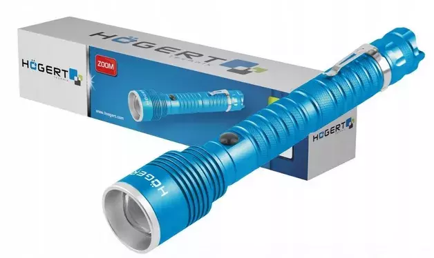 Hogert HT1E425 – latarka LED USB 10W 800 lm IP54 z funkcją zoom 1