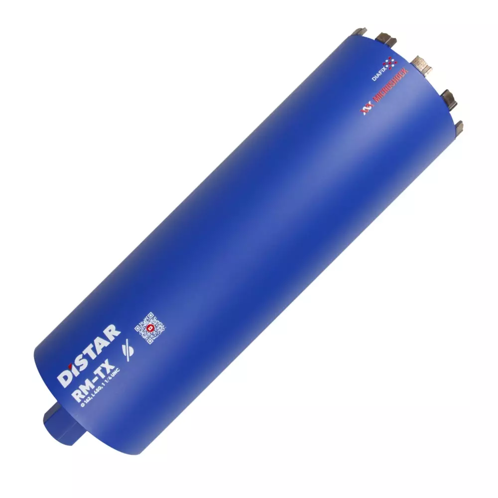 Distar DDS-W DLD RM-TX wiertło diamentowe korona 162 × 450 mm 1 1/4" UNC do wiercenia na sucho 10215129014 1