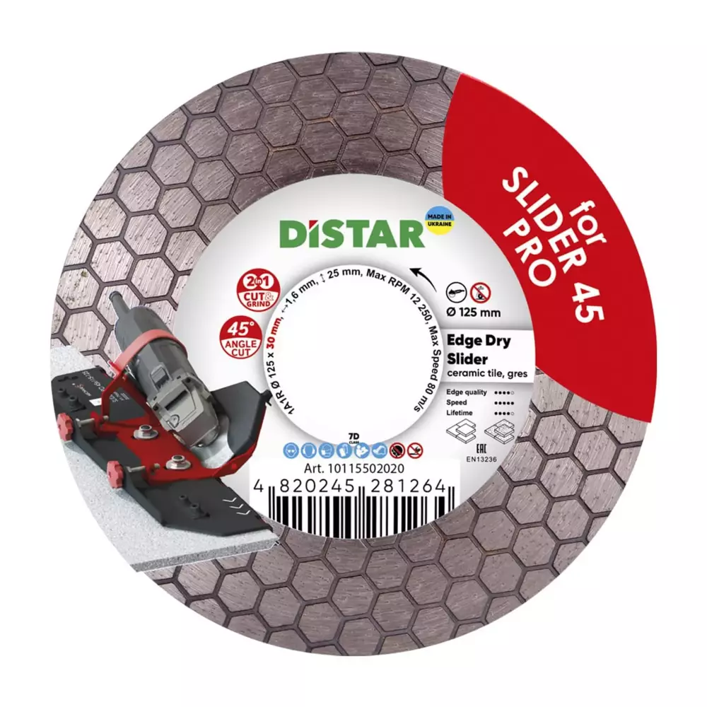 Distar Edge Dry Slider 125 × 1,6 × 25 × 30 mm tarcza do ukosowania gresu 10115502020 1