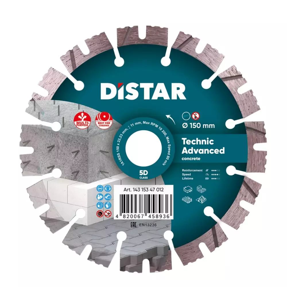 Distar Technic Advanced 150 × 2,3/1,5 × 11 × 22,23 mm tarcza diamentowa do betonu 14315347012 1