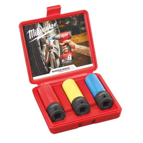 Milwaukee 4932451568 zestaw nasadek udarowych 1/2″ do felg aluminiowych 3 szt. 1