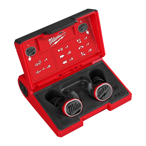 Zatyczki do uszu z bluetooth ładowane przez USB Milwaukee 1