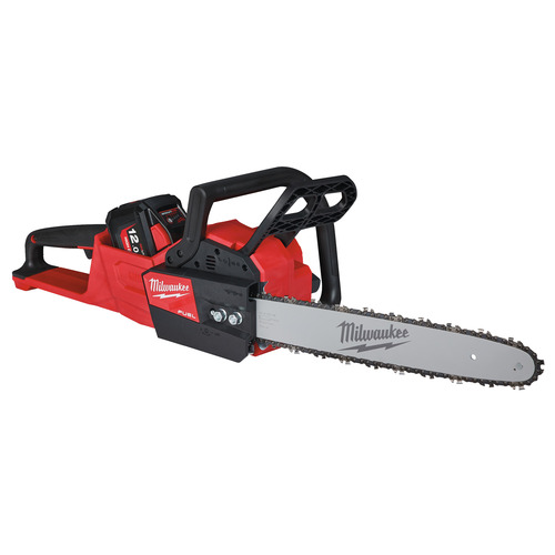 M18 FCHS-121 akumulatorowa piła łańcuchowa 18V z baterią 12Ah i ładowarką Milwaukee 1