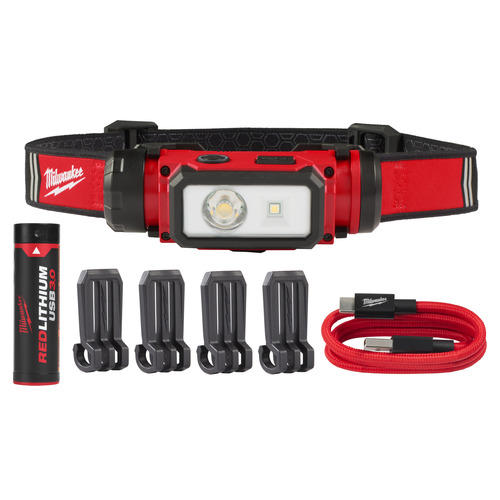 Latarka czołowa ładowana przez USB 600 lumenów L4 HL2-301 Milwaukee 1