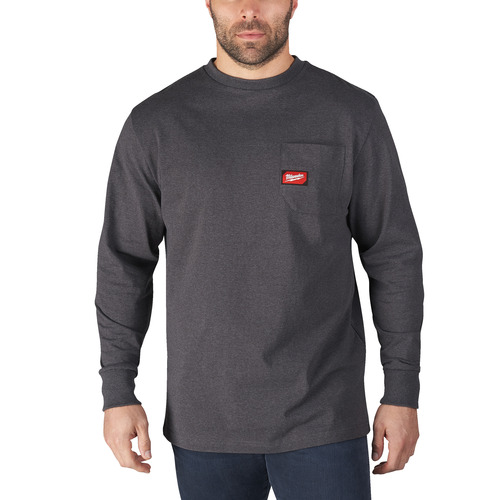 T-shirt roboczy z długmi rękawem - Szary M 1