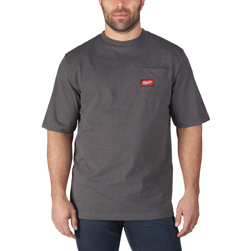 T-shirt z krótkim rękawem - Szary L 1