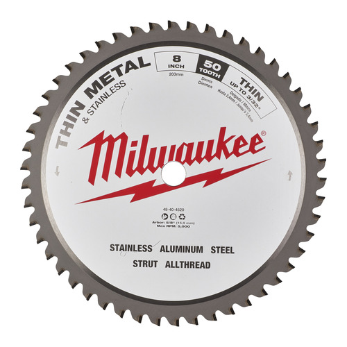 Tarcza pilarska do metalu 203 x 5/8 mm 50 zębów MILWAUKEE 1