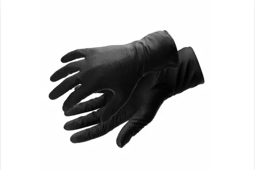 WUSSOW HT5K774‑M – jednorazowe rękawiczki nitrylowe M | 100 sztuk | Diamentowa struktura 1