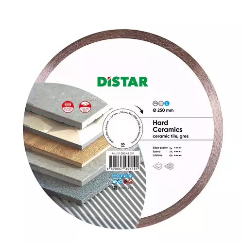 Distar Hard Ceramics 250 mm – tarcza diamentowa do gresu i ceramiki 1