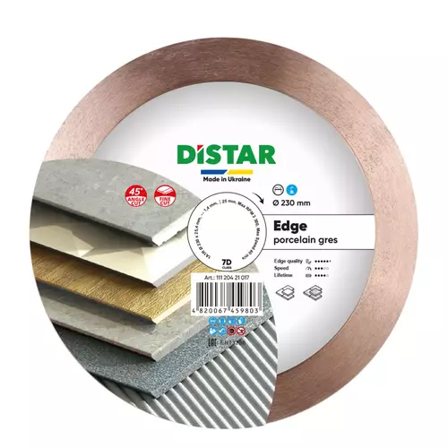 Distar 1A1R EDGE 230 mm – tarcza diamentowa do cięcia pod kątem 45° 1