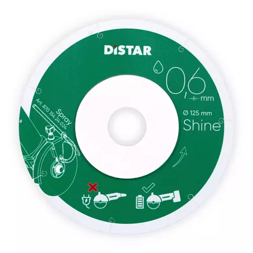 Distar SHINE 125 mm – wyjątkowo cienka tarcza 0,6 mm do gresu i ceramiki 1
