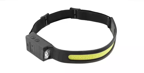 ampa czołowa Högert HT1E426 – tryby: światło 450 lm i stroboskop