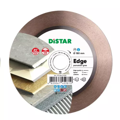 Distar Edge 1A1R tarcza diamentowa 180 × 1,4 × 25 × 25,4 mm do ukosowania gresu 11120421014 1