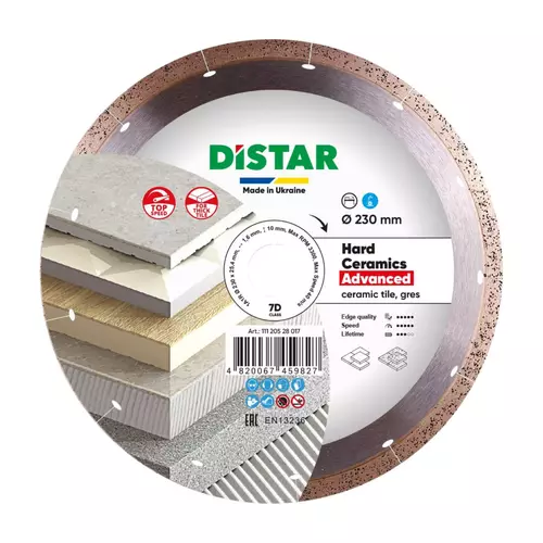 Distar Hard Ceramics Advanced tarcza diamentowa 230 × 1,6 × 10 × 25,4 mm do gresu 11120528017 1