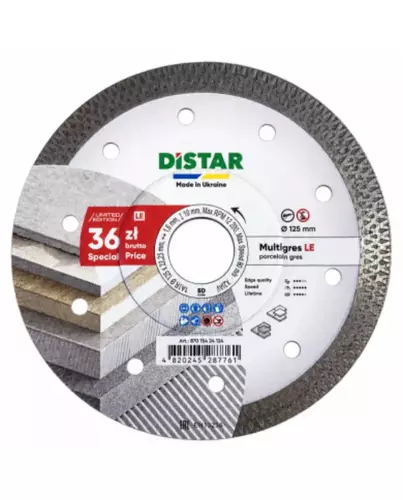 Distar Multigres LE Limited Edition tarcza diamentowa 125 × 1,6 × 10 × 22,23 mm do gresu 87015424124 1