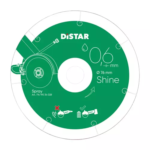 Distar Shine 76 × 0,6 mm tarcza diamentowa do gresu i ceramiki 11143158059 1
