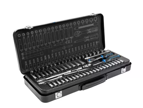 Högert Technik HT1R486 zestaw narzędziowy 63 elementy 1/4" 72T CrV 1