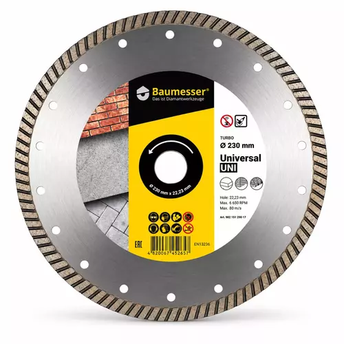 aumesser Turbo Universal 230 mm tarcza diamentowa 22,23 mm 90215129017 1