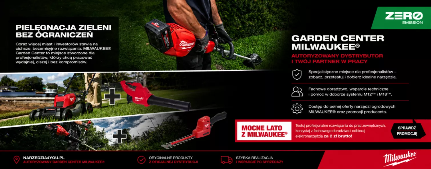 Garden Center Milwaukee w Narzedzia4You – profesjonalne narzędzia ogrodowe i promocja Mocne Lato z Milwaukee
