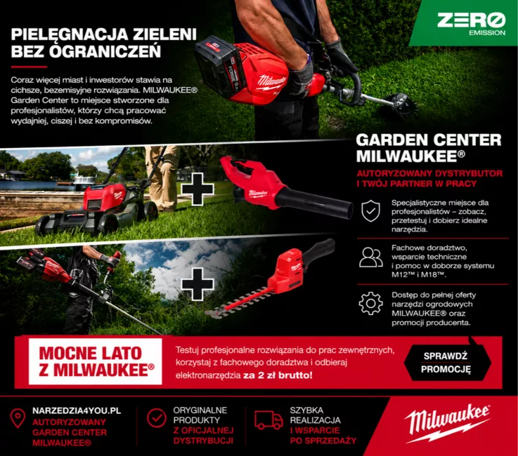 Garden Center Milwaukee w Narzedzia4You – profesjonalne narzędzia ogrodowe i promocja Mocne Lato z Milwaukee