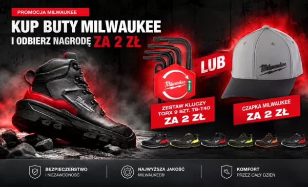 Kup buty Milwaukee i wybierz nagrodę za 2 zł