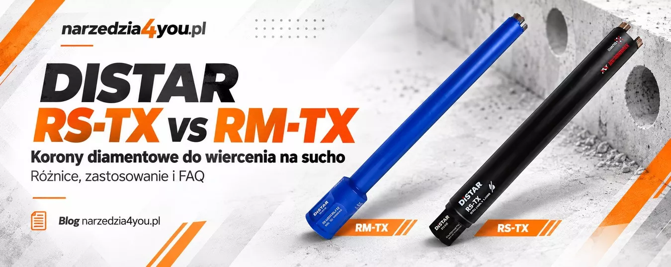 DISTAR RS-TX vs RM-TX – porównanie koron diamentowych do wiercenia na sucho